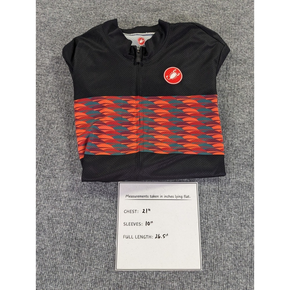 Castelli Competizione Short Sleeve Cycling Jersey Men's Size XL Black Geometric - Picture 16 of 16